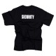 security t-shirt korte mouw, voor en achter text "security"