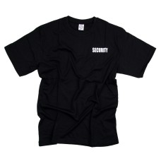 security t-shirt korte mouw, voor en achter text "security"