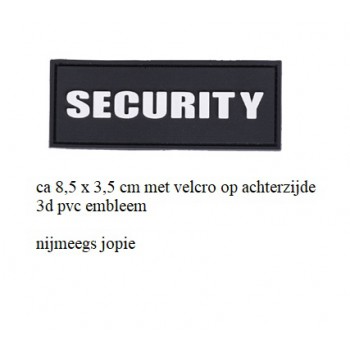 Embleem security rechthoek, pvc, 
