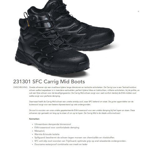 SFC security schoen Carrig Mid Tactical Boots