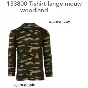 t-shirt met lange mouw, groen camouflage