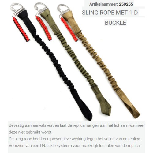 sling rope 1 buckle geweerriem