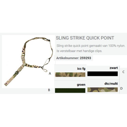 sling strike quick point geweerriem