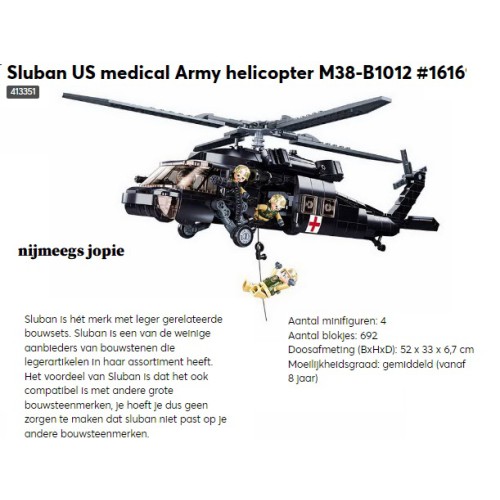 sluban 1012 medical army helikopter