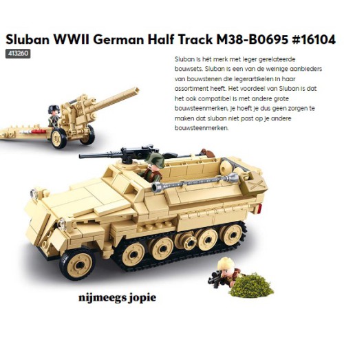 sluban 695 german ww2 half truck