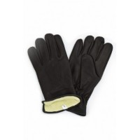 handschoen, leer met snijwerende kevlar voering