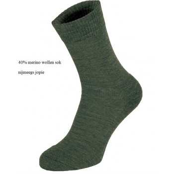 sokken merino wol 40%, groen
