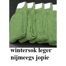 sokken winter, leger, badstof binen zijde