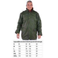 regenjas storvik uppsala, flexibele PVC jas, groen