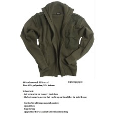 trui/jas commando 80% wol, strickjacke