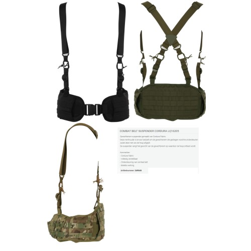 combat belt suspender met riem