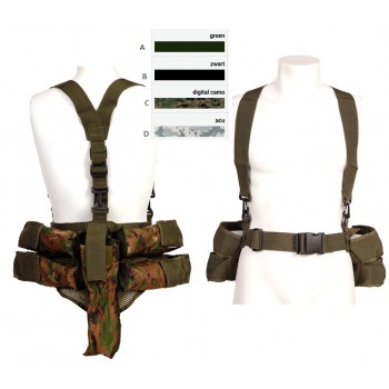 tactical paintbal vest, 4 vertikaal, 1 horizontaal