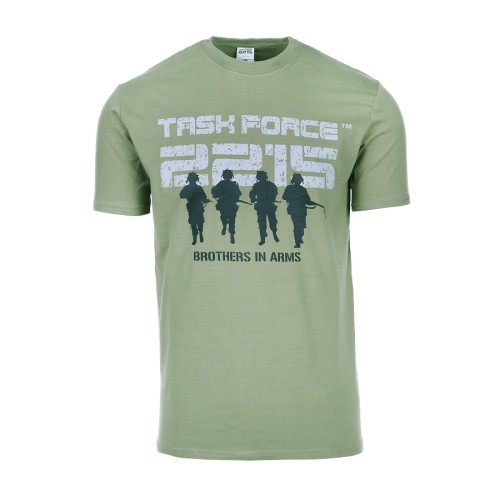 t-shirt brothers in arms 2215, groen