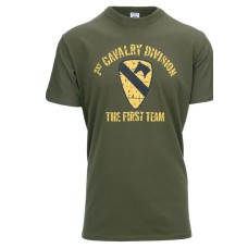 t-shirt 1st Cavalry Division, groen