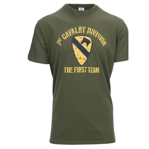 t-shirt 1st Cavalry Division, groen