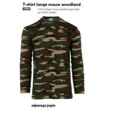 t-shirt met lange mouw, groen camouflage