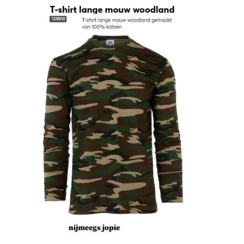 t-shirt met lange mouw, groen camouflage