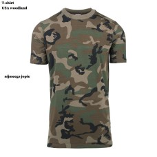 t-shirt woodland camouflage, USA camo