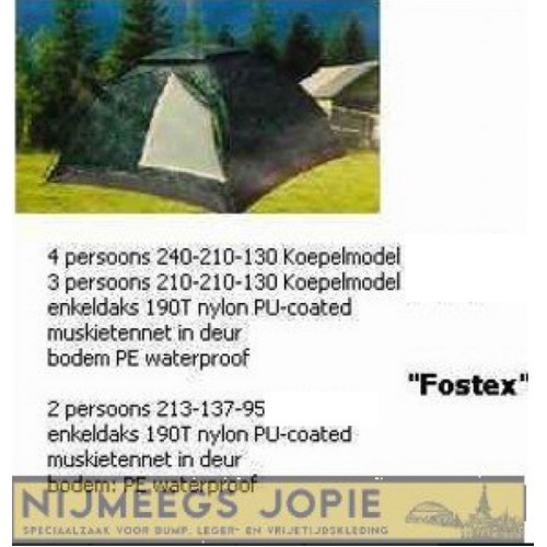 tent camouflage fostex, iglo model, 2, 3 of 4 persoons