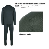 thermo set extreme fostex, broek en hemd, groen