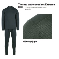 thermo set extreme fostex, broek en hemd, groen