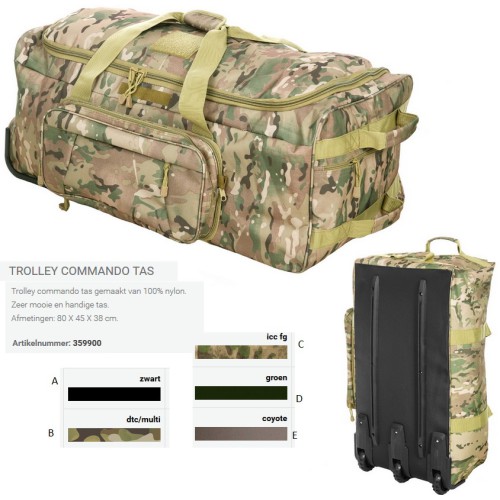 Trolley commando tas, weekendtas 