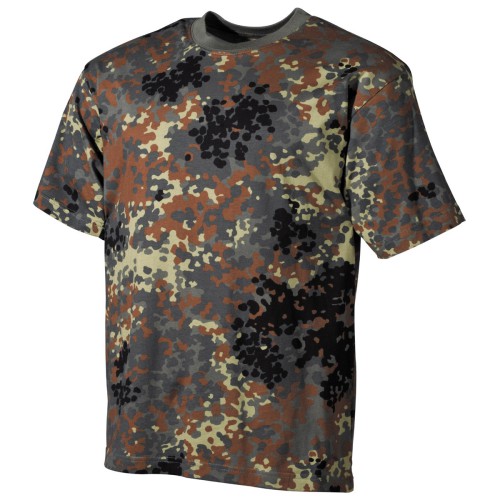 t-shirt flecktarn duits-camouflage met korte mouw, 