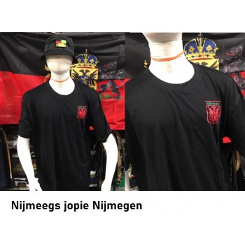 Nijmegen T-shirt, zwart met opdruk