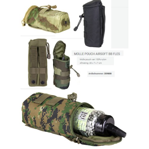 Molle pouch voor water of airsoft BB fles, voor 0,5 liter waterflesje