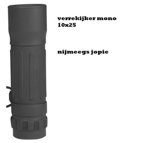 verrekijker 10x25 zwart monokijker