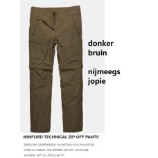 afritsbroek Vintage, stretch, sneldrogend, kleur donker bruin/haze