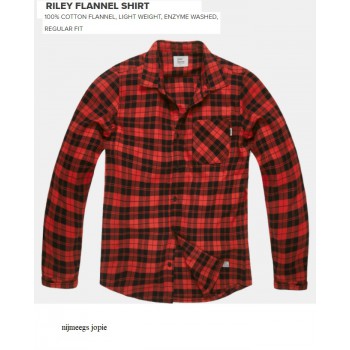 vintage industries flanel blouse, Riley, rood