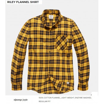 vintage industries flanel blouse, Riley, geel