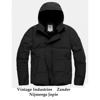 Vintage industries winterjas model Zander, zwart