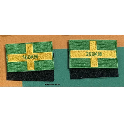 4-daagse embleem rechthoek 160km, met velcro