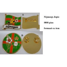 4-daagse Pins of speld, uitgave 2026, rond of vierkant, 4,95 per stuk of als set 8,95