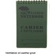 watervast papier schrift ca 15X10 cm, groot, groen, met of zonder potloodje, all weather