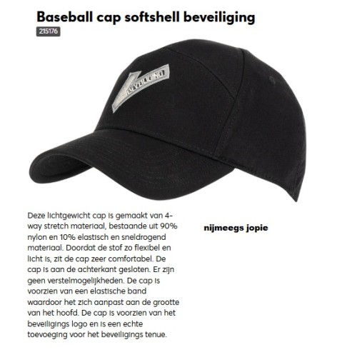 baseball pet beveiliging, V'tje, stretch, softshell