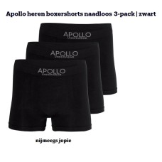 onderbroek boxer shorts, zwart, apollo, 3-pack
