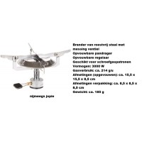 gasbrander stove, opvouwbare , max gasbrander stove, opvouwbare , max