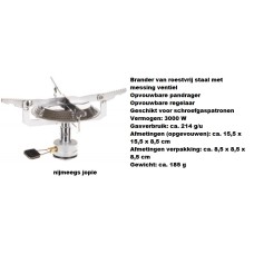 gasbrander stove, opvouwbare , max