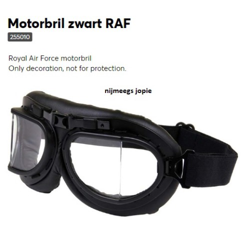 motorbril zwart RAF 