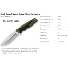 Buck 656 groen, dolk, vaststaand