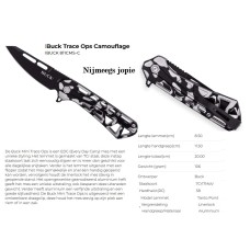 Buck 811 medium zakmes zwart camo
