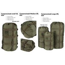 compressie hoes zwart of groen, 12, 25 of 40 liter, zwart of groen compressie hoes zwart of groen, 12, 25 of 40 liter, zwart of groen