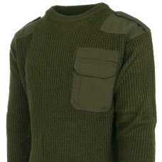 commando trui, 100% acryl, groen commando trui, 100% acryl, groen