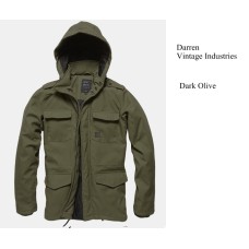 parka model darren, kleur olive, Vintage Industries parka model darren, kleur olive, Vintage Industries