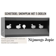 schietkast 5 target, eenden groot, schiet doel