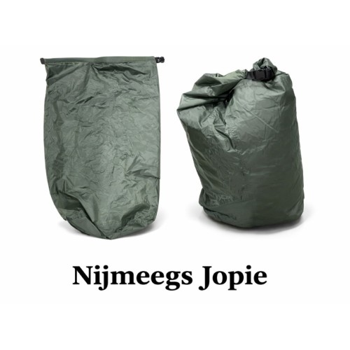 drybag drysack, 45 liter, groen, dun nylon
