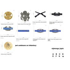 embleem metaal infantery en pet USA